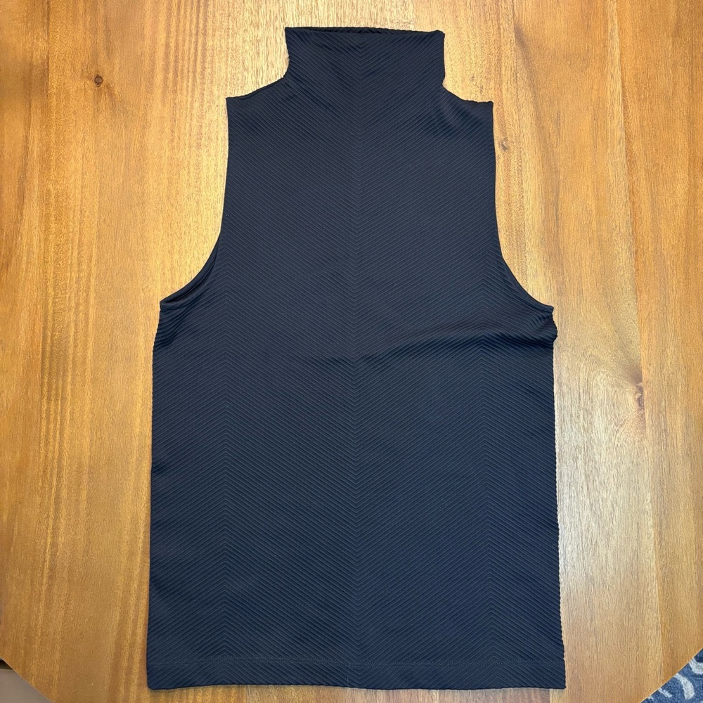 Athleta Black Sleeveless Turtleneck Top Mockneck
